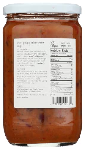 Karine & Jeff, Organic Sweet Potato Minestrone Soup, 16.9 Ounce