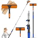 SKGPOLE 26FT Reach Window Squeegee for Window Cleaning Kit with 5-20 Foot Telescoping Extension Pole, 2 in 1 Window Squeegee, Cobweb Duster, Dust Kit