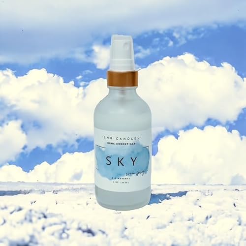 Sky Room and Linen Spray jasmine bergamot oak and Vanilla Made in USA Pet Safe Clean Ingredients Essential Oils Long Lasting Linen and Fabric