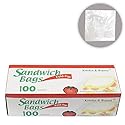 Fold-Top Sandwich Bags-Box Of 80 Count In Clear Plastic