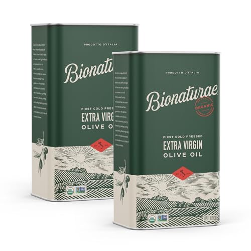 Bionaturae Extra Virgin Olive Oil - Organic Olive Oil, Non-GMO, USDA Certified Organic, Recyclable Glass, 100% Authentic Italian Olive Oil, Made in