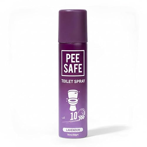 Pee Safe Lavender Scented Spray for Toilet Seats and Small Spaces, Travel-Size Bathroom Mist, 75ml (2.54 Fl Oz)
