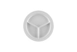 G.E.T. ?CP-530-W-EC Heavy-Duty 3 Compartment Plastic Divided Compartment Plates, Deep Sided, 9", White (Set of 4)