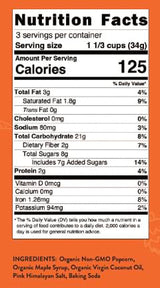 Maple Pop! Organic Maple Caramel Popcorn - Low Sugar, High Fiber, Air Popped, Vegan & Gluten Free - Made with Real Maple Syrup (Salted Maple, Pack
