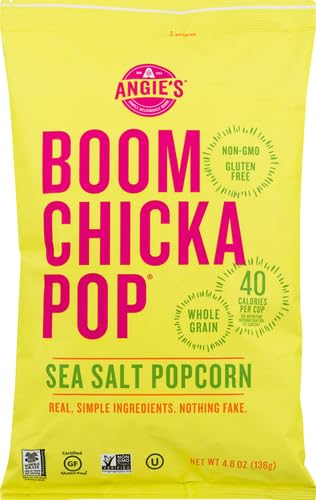 ANGIES BOOMCHICKAPOP Sea Salt Popcorn, 4.8 oz