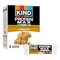 KIND Protein MAX Bars, Sweet & Salty Caramel Peanut Crisp, Gluten Free, Low Sugar, High Fiber Snacks, 20g Protein, 4 Count