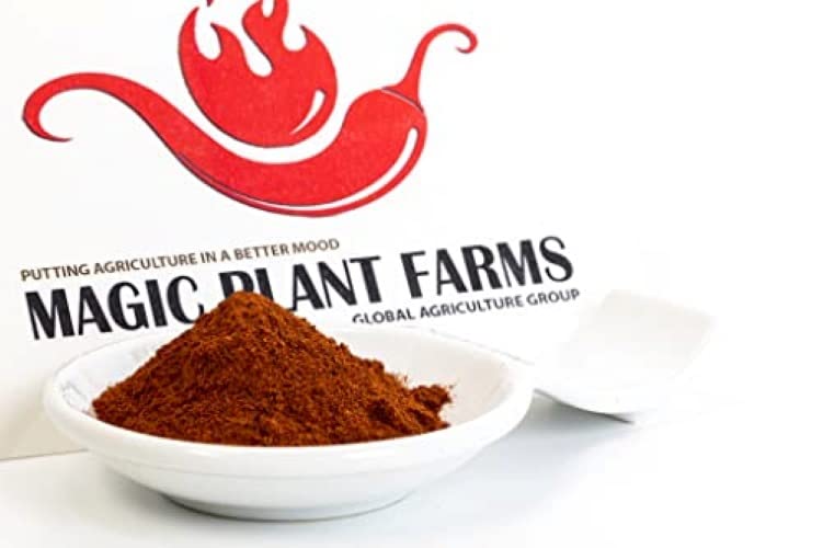 Atomic Rainbow Reaper Pepper Powder Set by Magic Plant - Fine Ground Carolina Reaper Chili Powder (2Oz each): Red - Fruity 3X Pain, Yellow - Fruity