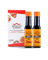 Mexico Lindo Picante Negra Hot Sauce | Light & Spicy | 8,400 Scoville Level | Great with Asian Food, Seafood & Meat | 5 Fl Oz Bottle (Pack of 2)