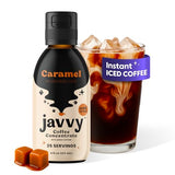 Javvy Cold Brew Coffee Concentrate Instant Coffee, Smooth Arabica Iced Coffee & Espresso Concentrate, 35 Servings, Caramel, 1 Pack