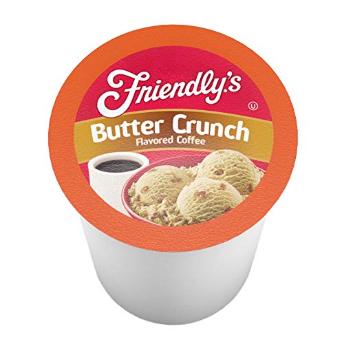 Friendly's Flavored Ice Cream Coffee Pods, Compatible with Keurig K Cup Brewers (Butter Crunch, 40 Count)
