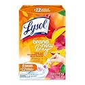 Lysol Click Gel Automatic Toilet Bowl Cleaner, Toilet Gel Stamp, Toilet Freshener, Bathroom Essentials, Refreshing Mango & Hibiscus Scent, 6 Count