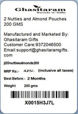 Jaiccha Ghasitaram Pack of 2 Nutties and Almond Pouches 200 GMS