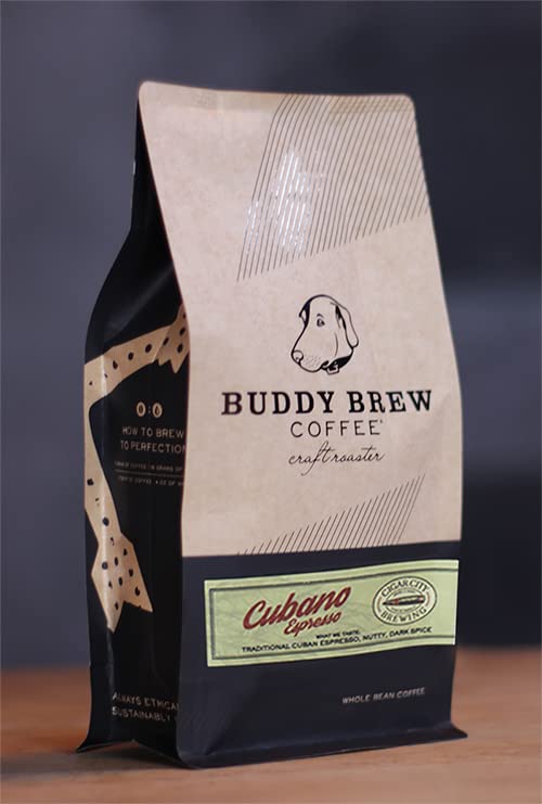 Special Value 5lb Bag-Buddy Brew Cubano Espresso Coffee-Whole Bean, Specialty Grade, Sustainably Sourced: Rich, Bold, Nutty, Spicy