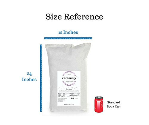 CEREAUSLY Organic Black Quinoa - Premium Royal Quinoa from Bolivia - Kosher and Non-GMO Quinoa Bulk - Vegan and Gluten-Fee Cooking Quinoa - 25 LB