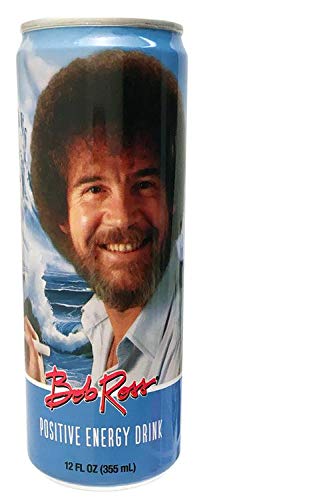Bob Ross Positive Energy Drink 12 FL OZ Bundled with Happy Little Tree Mints