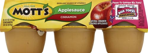 Mott's Cinnamon Applesauce, 4 oz cups, 6 count