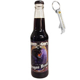 Rocket Fizz Gross Gus Dragon Drool Black Licorice Soda Flavor | Cane Sugar | Craft Soda Pop Drinks | 12 oz in Glass Bottle (6 Pack)