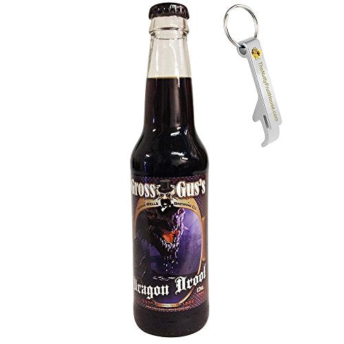 Rocket Fizz Gross Gus Dragon Drool Black Licorice Soda Flavor | Cane Sugar | Craft Soda Pop Drinks | 12 oz in Glass Bottle (6 Pack)