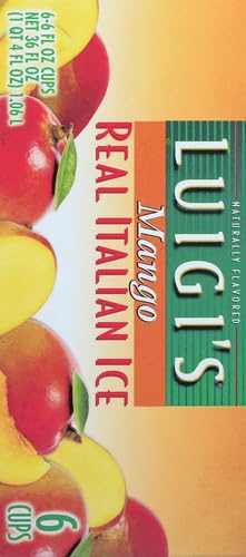 J & J SNACK FOODS Luigi's Mango Real Italian Ice, 15 ct (frozen)