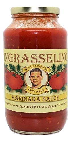 INGRASSELINO Marinara Sauce, CHEF MADE, All Natural Marinara Sauce, No Sugar Added, Gluten Free, Non-Gmo, Low Carb, (24oz.)