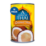 A Taste of Thai Coconut Milk Unsweetened | Canned, Ready to Use Creamy Coconut Cream | Non-GMO & Free of Gluten, Dairy, Trans Fat and Preservatives