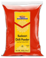 Rani Kashmiri Chilli Powder (Deggi Mirch, Low Heat) Ground Indian Spice 14oz (400g) ~ All Natural, Salt-Free | Vegan | No Colors | Gluten Friendly |