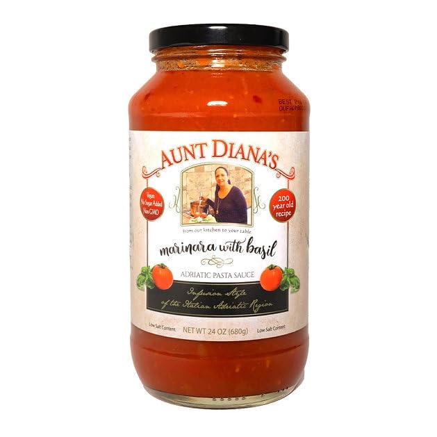 Aunt Dianas Pasta Sauce Marinara with Basil