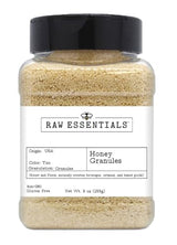 Raw Essentials Honey Granules - Natural Sweetness for Oatmeal, Yogurt, Beverages, and Desserts - Non-GMO and Gluten-Free - 9 Ounce Container