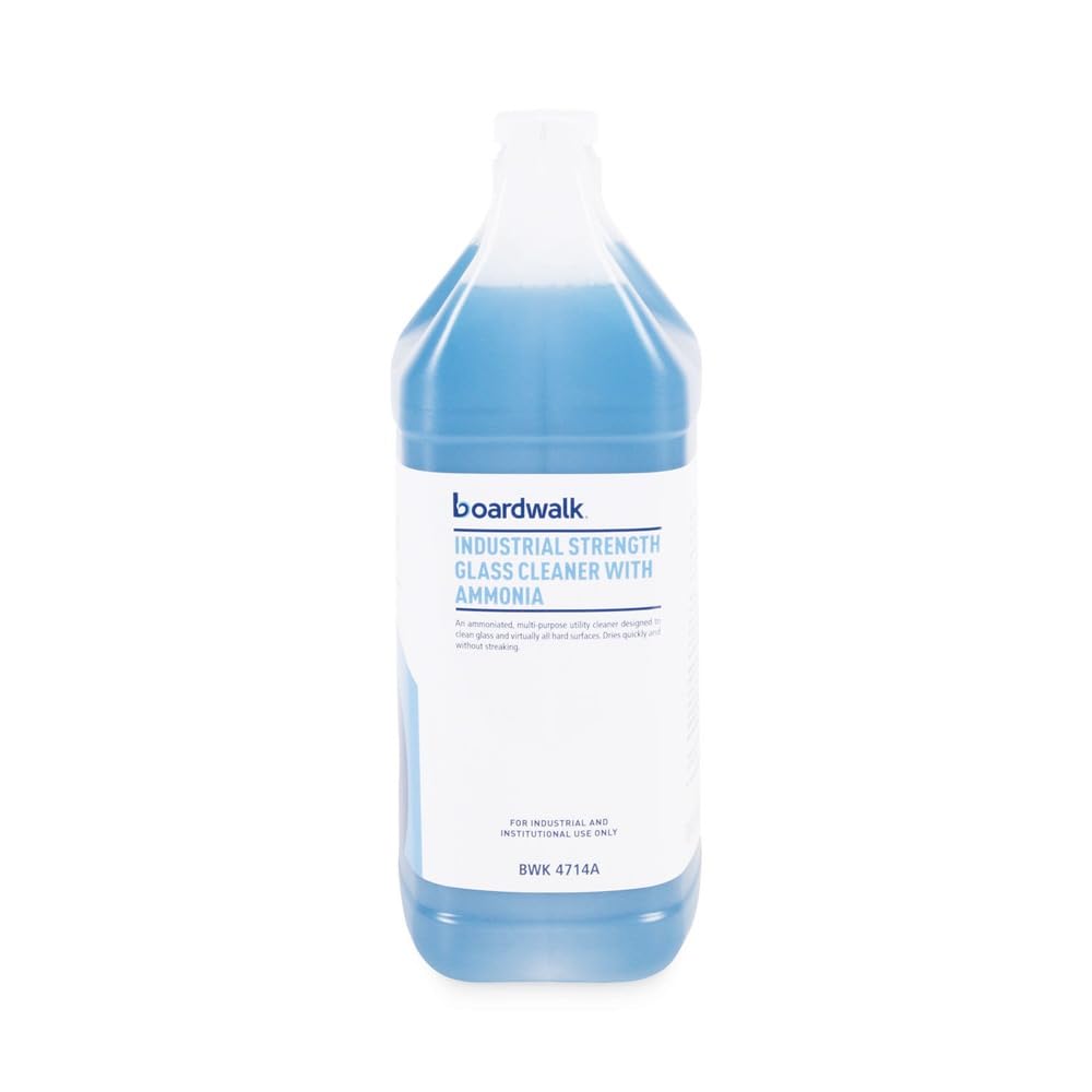 Boardwalk BWK3714AEA Industrial Strength Glass Cleaner with Ammonia, 1 Gal Bottle