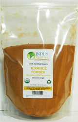 Indus Organics Turmeric (6% Curcumin) & Ginger Powder, Combo Pack, 1 Lb Each, Premium Grade, High Purity, Freshly Packed