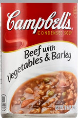 Campbell's Condensed Beef Soup With Vegetables and Barley, 10.5 oz Can