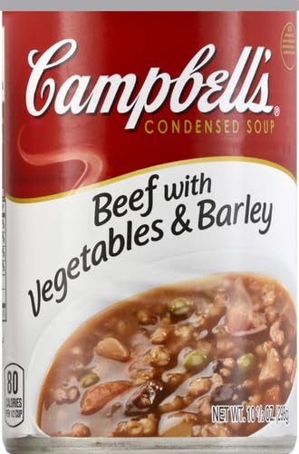 Campbell's Condensed Beef Soup With Vegetables and Barley, 10.5 oz Can