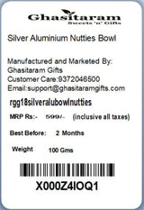 Ghasitaram Gifts Chocolate - Silver Aluminium Nutties Bowl
