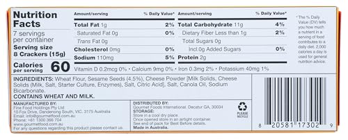 2's Company Sesame Wafer Cracker for Cheese, 3.5 Oz
