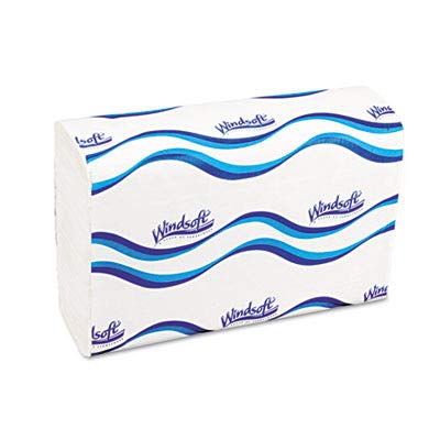 Windsoft 101 Embossed C-Fold Paper Towels, 10 1/10 x 13 1/5, White, 200/Pack, 12 Packs/Carton