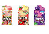 UHA Sakeru Gummy, Flat Gummy Grape flavor Japanese jelly 32.9 g. x 3 packs.