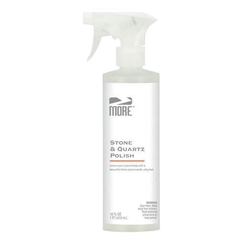 MORE - Stone & Quartz Polish - For Granite, Marble, & Natural Stone Countertops - Spray & Wipe Streak-Free - Water-Based Formula - Marble & Granite