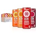 IZZE Sparkling Water Juice Beverage Blend, Dawn Variety Pack, Mango, Clementine, Strawberry, Pomegranate, No Sugar Added, 8.4 FL OZ, 24 Cans