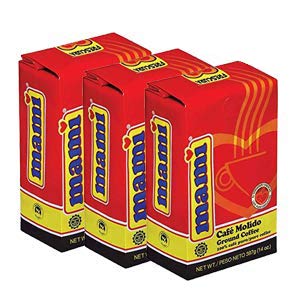 CAFE MAMI, 100% Puerto Rican Premium Ground Coffee, 42oz (3 units of 14oz)