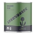 Groundwork USDA Organic Whole Bean Light Roast Coffee, Peru, 16 Ounce Can