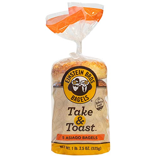 Einstein Bros. Bagels, Take & Toast, Asiago, 5 Count, 18.5 Ounce (Frozen)
