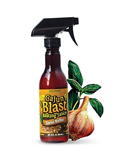 Cajun Blast Basting Sauce Bundle - 1 each of Garlic Butter, Lemon Herb and Hot and Spicy Bar-B-Que Basting Sauces, 10 Fluid Ounces each (3 Spray