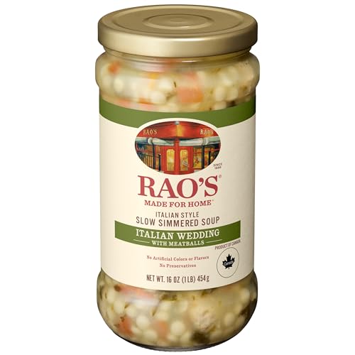 Rao's Homemade Italian Wedding Soup, 16oz, Traditional Italian Heat and Serve Soup, Made with Premium Quality Vegetables
