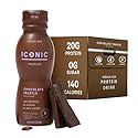 Iconic Protein Drinks, Chocolate Truffle (12 Pack) - Sugar Free & Low Carb - 20g Grass Fed Protein - Lactose Free, Gluten Free, Non-GMO, Kosher - Keto