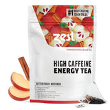 Zest Cinnamon Apple Spice Energy Tea - High Caffeine Black Tea Bags for Focus, Clarity & Morning Energy - Natural Non-GMO Caffeinated Breakfast Tea