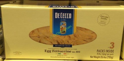 De Cecco Pasta Egg Noodle Fettuccine, 8.8 Ounce - 12 per case.