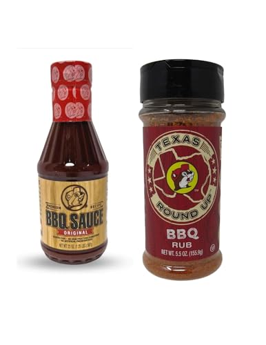 Bundle Buc-ee's One Original BBQ Sauce and One Texas Round Up BBQ Rub total 2