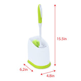 Pine-Sol Toilet Bowl Cleaner Brush with Holder | Heavy Duty Cleaning Wand with Under The Rim Scrubber, Non-Slip Handle, Storage Caddy | Bathroom