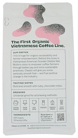 Copper Cow Coffee Organic Classic Vietnamese Dark Roast Ground Coffee, 12 Ounce