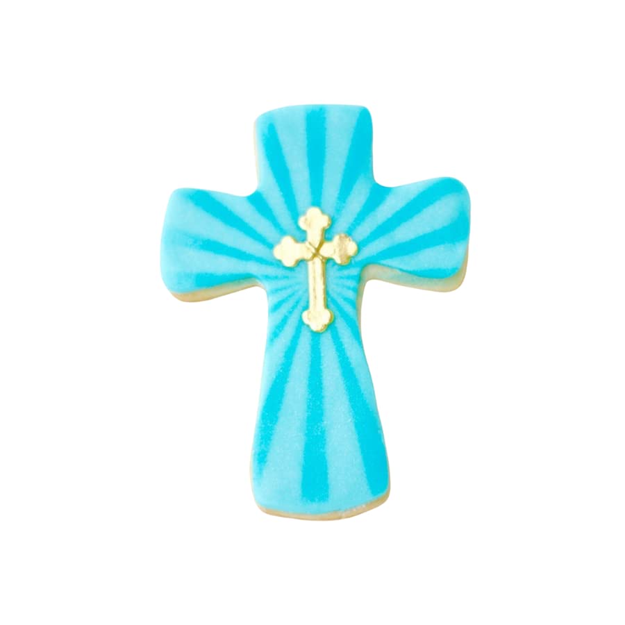 ½ Dz. Sunburst Cross Cookies! God’s Blessings are Plentiful! Baptismal, Communion, Confirmation Favors or Gift!